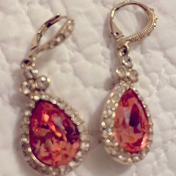 Givenchy teardrops rose pink earrings